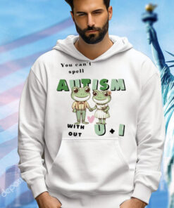 Official You cant spell autism without u and i frog Shirt