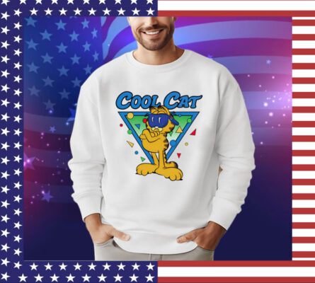 Quinton Reviews wearing Garfield cool cat T-Shirt