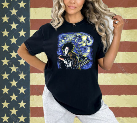 Starry Scissorhands Edward Scissorhands Van Gogh’s Starry Night T-Shirt