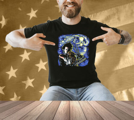 Starry Scissorhands Edward Scissorhands Van Gogh’s Starry Night T-Shirt