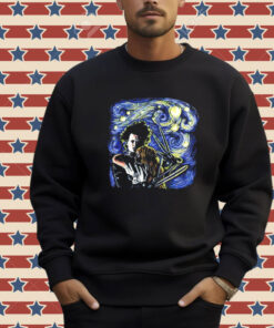 Starry Scissorhands Edward Scissorhands Van Gogh’s Starry Night T-Shirt