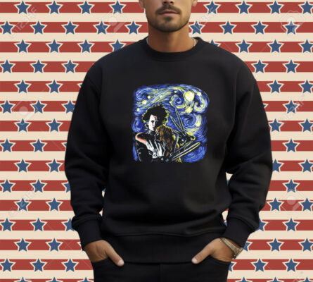 Starry Scissorhands Edward Scissorhands Van Gogh’s Starry Night T-Shirt