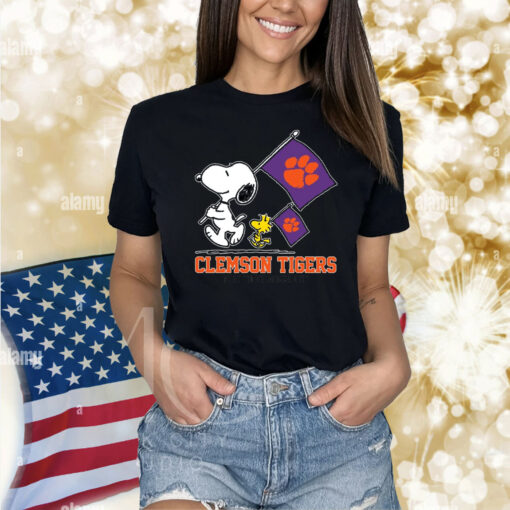 Snoopy Clemson Tigers Road To Oklahoma City flag Shirt