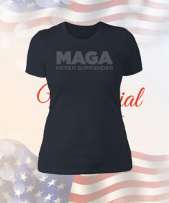 MAGA Never Surrender Black Longsleeve Women Shirt