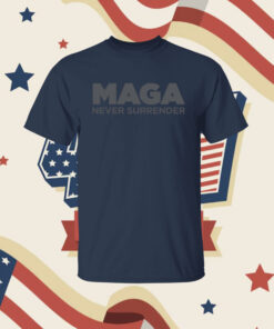 MAGA Never Surrender Black T-Shirt
