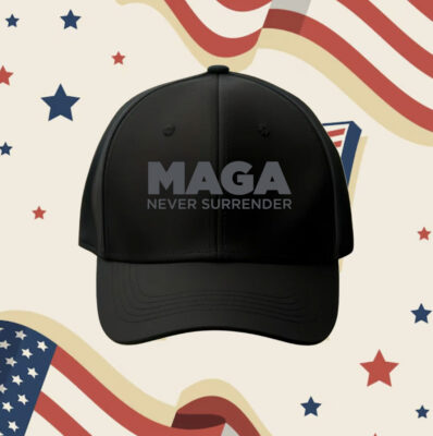 MAGA Never Surrender Black Cap