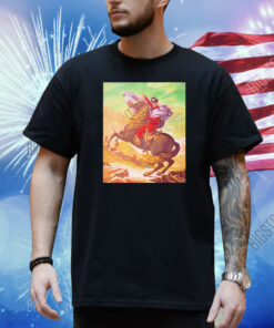 Maximilian Dood wearing raul julia as m bison crossing the alps Shirt