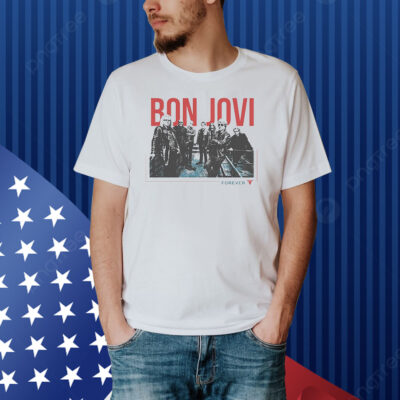  Official Bonjovi Forever Band Cut Out Shirt