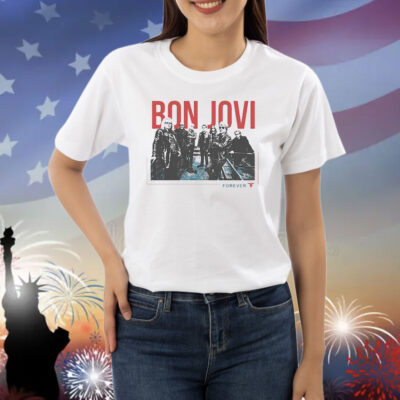  Official Bonjovi Forever Band Cut Out Shirt