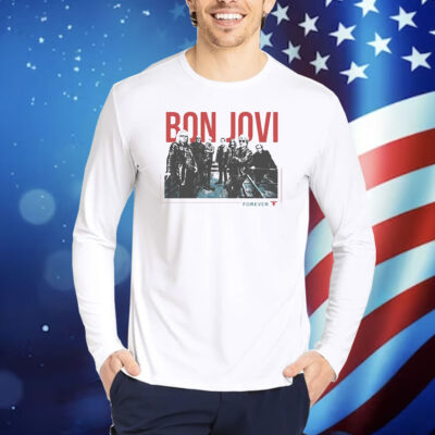  Official Bonjovi Forever Band Cut Out Shirt