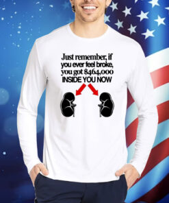 Official Just Remember If You Ever Feel Broke You Got $464,000 Inside You Now Shirt