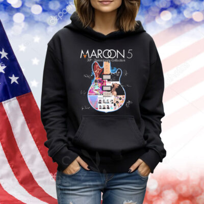 Official Maroon 5 Pop Band 30th Anniversary Collection Signatures Musicians Shirt