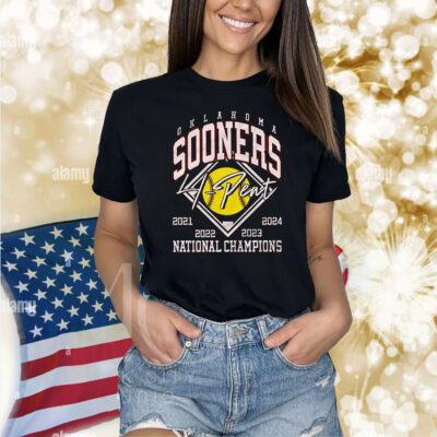 Official Oklahoma Sooner National Champions 4 Pent 2021-2024 Shirt