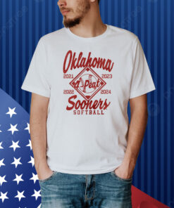 Official Oklahoma Sooner Softball 4 Peat 2021-2024 Shirt