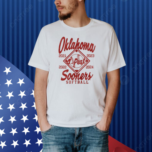 Official Oklahoma Sooner Softball 4 Peat 2021-2024 Shirt