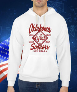 Official Oklahoma Sooner Softball 4 Peat 2021-2024 Shirt