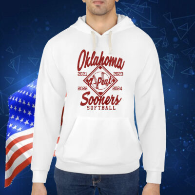 Official Oklahoma Sooner Softball 4 Peat 2021-2024 Shirt