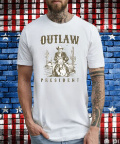 Outlaw President Trump Cowboy Trump 2024 Convicted Felon T-Shirt