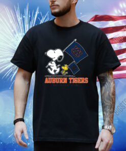 Snoopy Auburn Tigers Road To Oklahoma City flag shirt