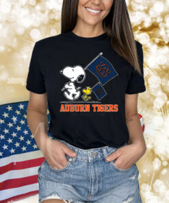 Snoopy Auburn Tigers Road To Oklahoma City flag shirt