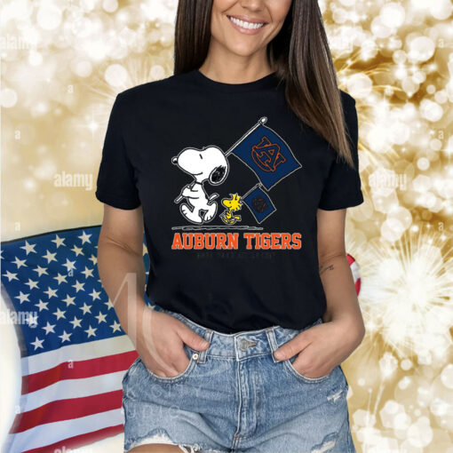 Snoopy Auburn Tigers Road To Oklahoma City flag shirt