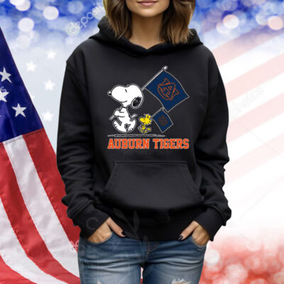 Snoopy Auburn Tigers Road To Oklahoma City flag shirt