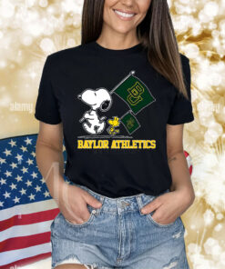 Snoopy Baylor Athletics Road To Oklahoma City Flag Shirt