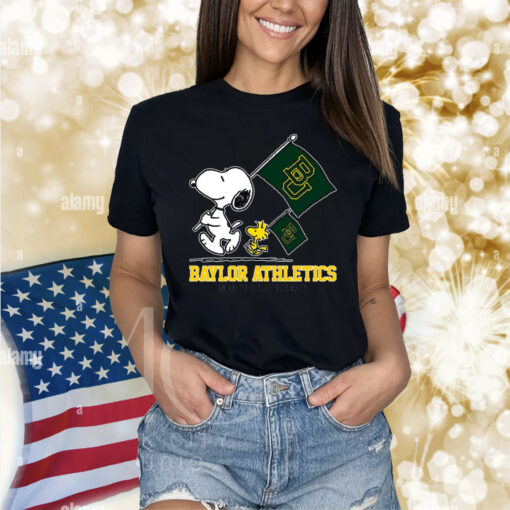 Snoopy Baylor Athletics Road To Oklahoma City Flag Shirt