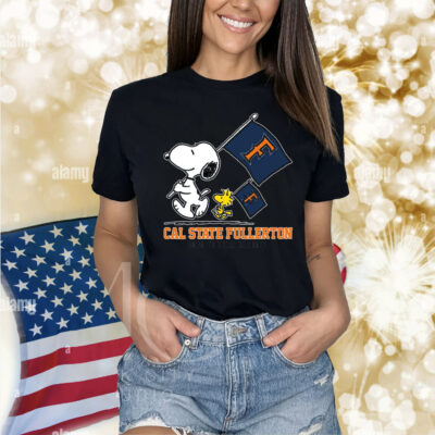 Snoopy Cal State Fullerton Road To Oklahoma City flag Shirt