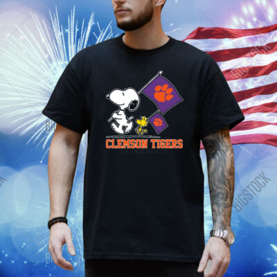 Snoopy Clemson Tigers Road To Oklahoma City flag Shirt