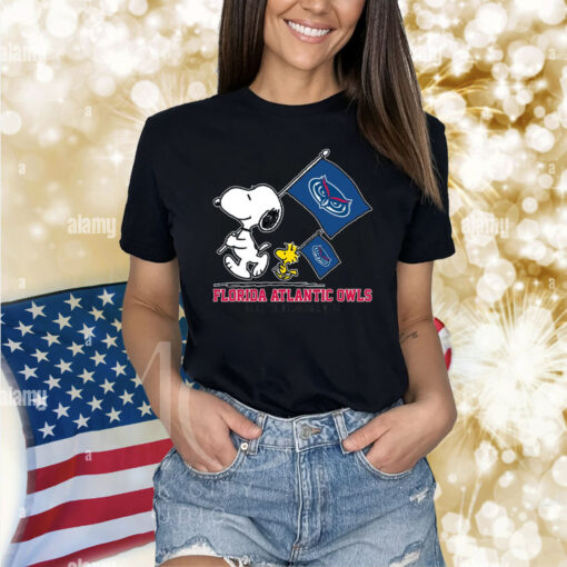 Snoopy Florida Atlantic Owls Road To Oklahoma City flag Shirt