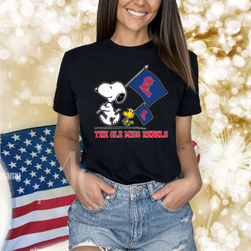 Snoopy The Ole Miss Rebels Road To Oklahoma City flag Shirt