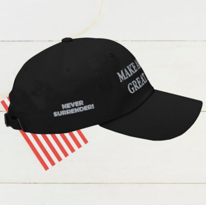 Trump Never Surrender Black MAGA Cap