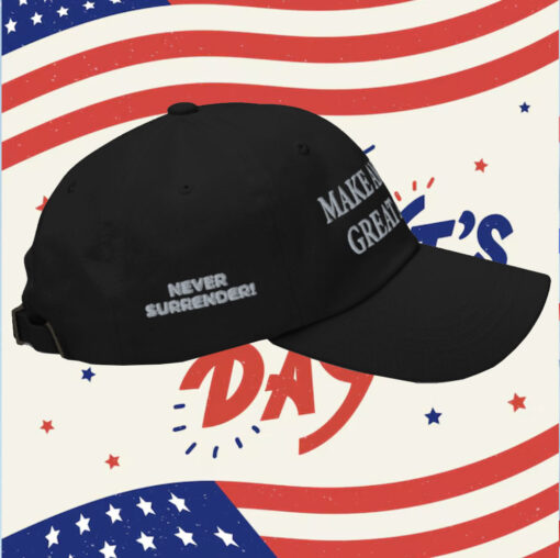 Trump Never Surrender Black MAGA Trucker Cap