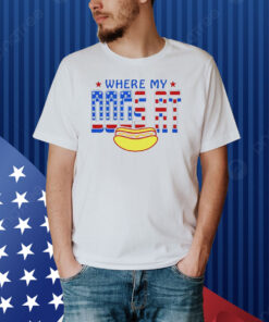 Where my dogs at USA flag Shirt