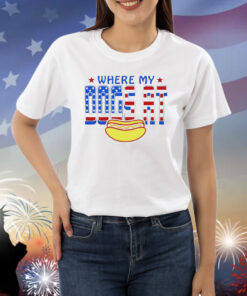 Where my dogs at USA flag Shirt