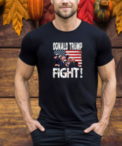 Donald Trump fist american flagTee Trump Fight T-Shirt