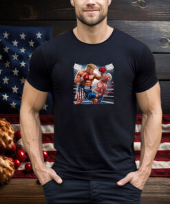 Funny Buff 45 Trump Knocking Biden Out of the Elections T- Shirt