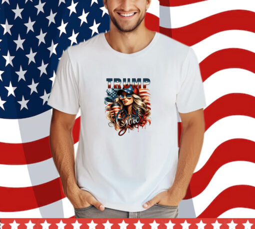 Trump Girl Png, American Flag Trump Sublimation Design T-Shirt