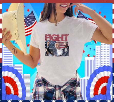 Trump Fight 2024 Digital Design Trump Shot Fight T-Shirt