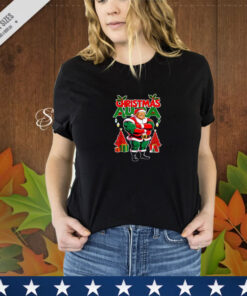 Christmas Aura Trump as Santa Bodybuilder Christmas T-Shirt