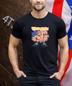 Funny Trump Wrestling Meme Fake News Trumpamania US Flag T-Shirt