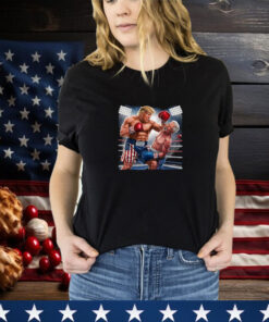 Funny Buff 45 Trump Knocking Biden Out of the Elections T- Shirt