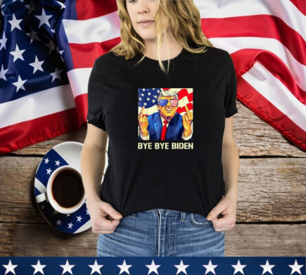 Trump Middle Finger Political Bye Bye Biden Goodbye Biden T-Shirt