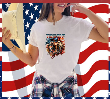 Trump Girl Png, American Flag Trump Sublimation Design T-Shirt