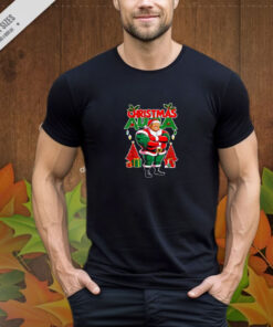 Christmas Aura Trump as Santa Bodybuilder Christmas T-Shirt