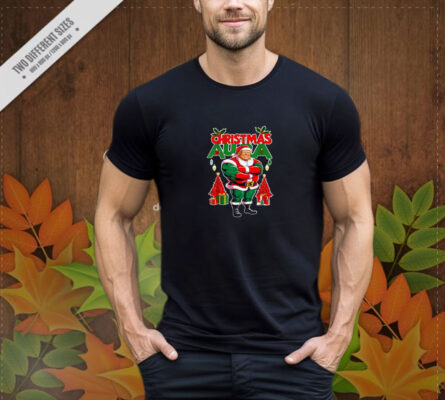 Christmas Aura Trump as Santa Bodybuilder Christmas T-Shirt