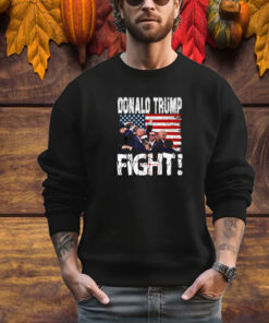 Donald Trump fist american flagTee Trump Fight T-Shirt