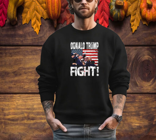 Donald Trump fist american flagTee Trump Fight T-Shirt