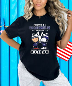 Snoopy And Charlie Brown Forever A New York Yankees Fan Win Or Lose Yesterday Today Tomorrow Forever Shirt